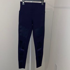 Alo Yoga Navy Moto Leggings